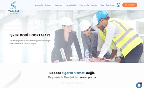 E Tamam Sigorta Web Uygulama